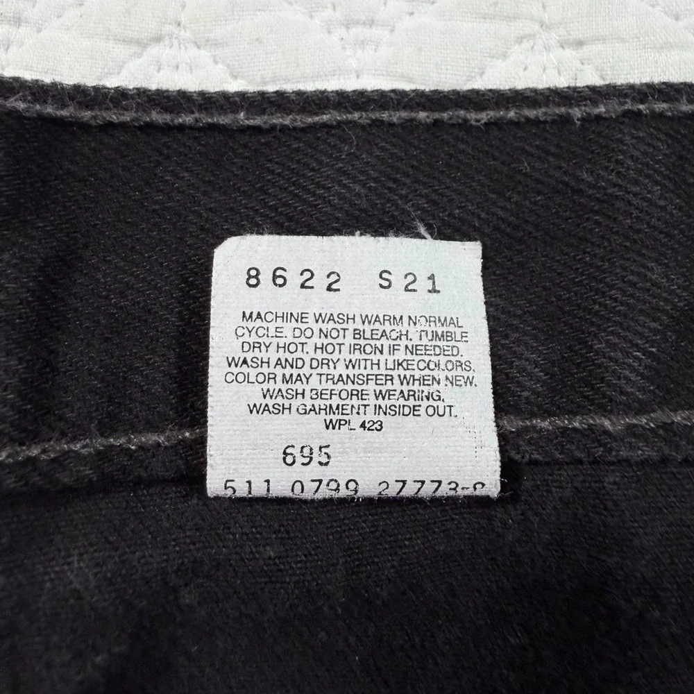 Vtg 90s Levis 550 Men Black Relaxed Fit Jeans 42x30 (Fit 40x30) USA Made Red Tab